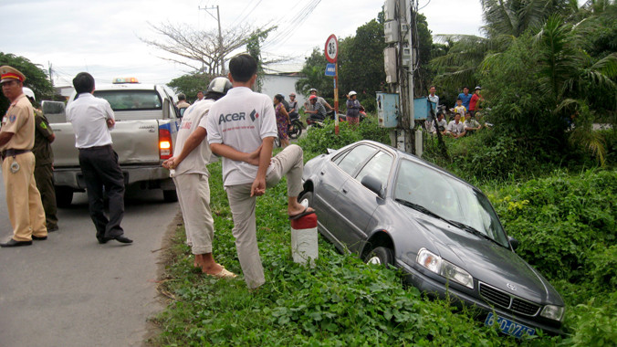 Hiện trường vụ tai nạn chiều 17/6.