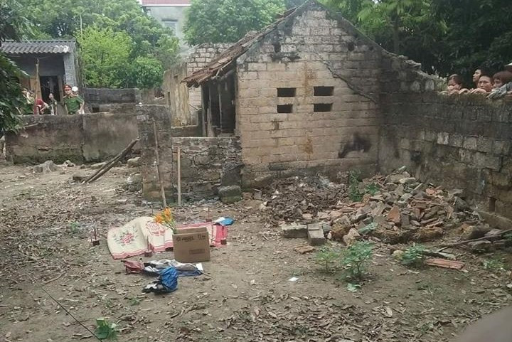 Hiện trường phát hiện thi thể cháu bé