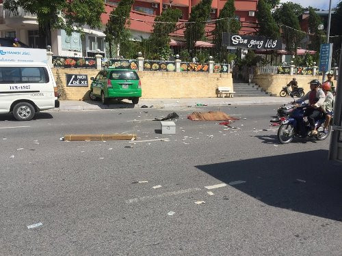 Hiện trường vụ tai nạn. VnExpress.