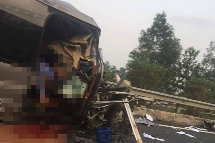 Hiện trường vụ tai nạn. Ảnh: FB