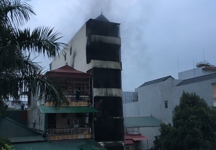 HIện trường vụ cháy.