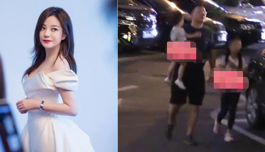 Hình ảnh khiến dư luận nghi vấn Triệu Vy bí mật sinh con trai thứ hai. 