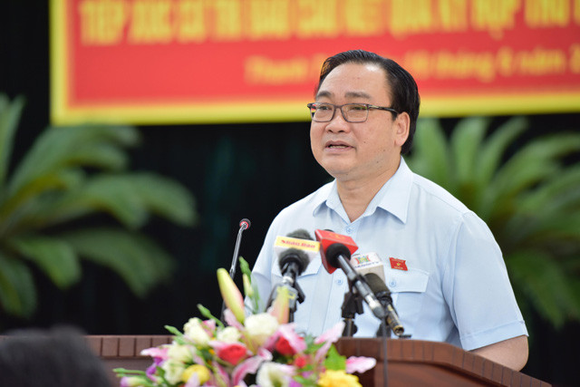 Bí thư Thành ủy Hà Nội Hoàng Trung Hải. Ảnh: H.T