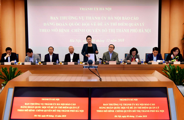 Chủ tịch Quốc hội Nguyễn Thị Kim Ngân phát biểu tại buổi làm việc