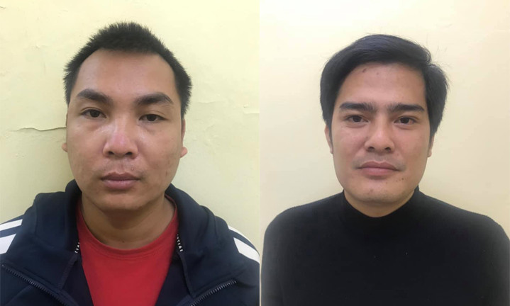 Hai đối tượng bị bắt giữ. Ảnh Công an cung cấp