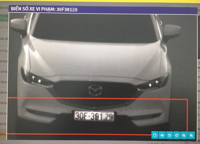 Camera ghi lại hình ảnh phương tiện vi phạm trên cao tốc Nội Bài - Lào Cai.