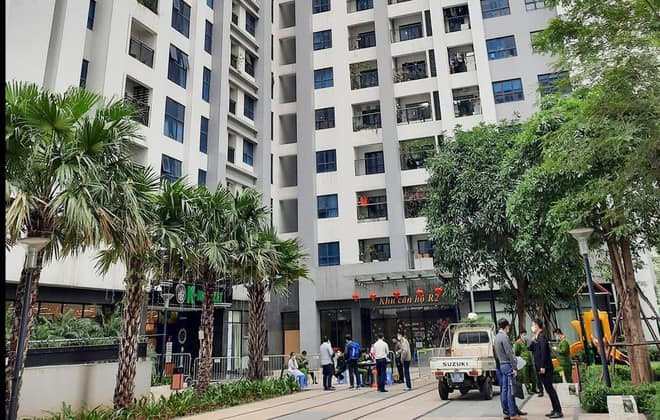 Chung cư nơi xảy ra sự việc. Ảnh Công an TP Hà Nội