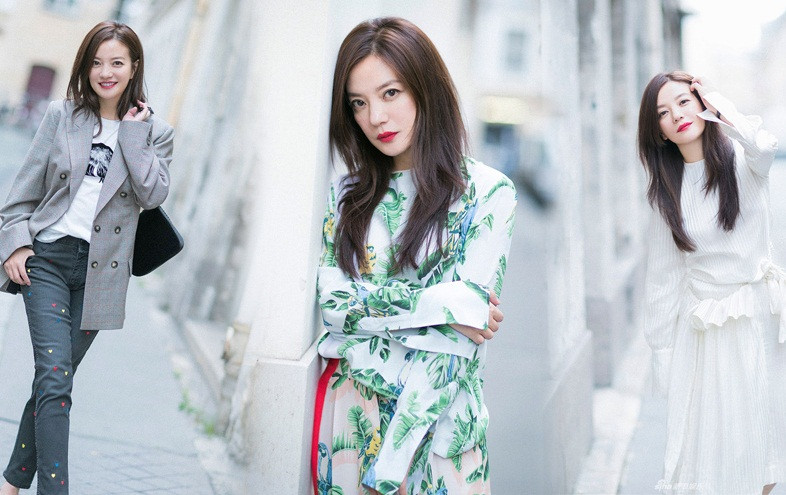 Triệu Vy trẻ trung sành điệu trên đường phố Paris