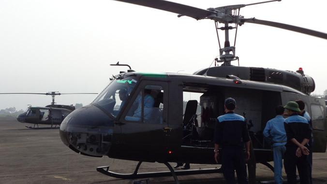 Những chiếc UH-1 trong biên chế Trung đoàn Không quân 917. Ảnh: Trường Điền