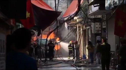 Hiện trường vụ cháy.