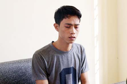 Đối tượng Cảnh tại cơ quan điều tra. Ảnh: Công an Vĩnh Phúc.