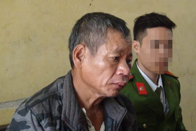 Đối tượng Đạt tại cơ quan điều tra.