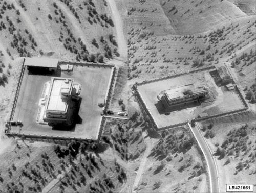 Trung tâm chỉ huy và kiểm soát của IS trước và sau khi bị chiến đấu cơ F-22 ném bom. Đây là lần đầu tiên F-22 tham chiến. Ảnh: Reuters