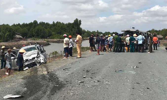 Hiện trường vụ tai nạn.