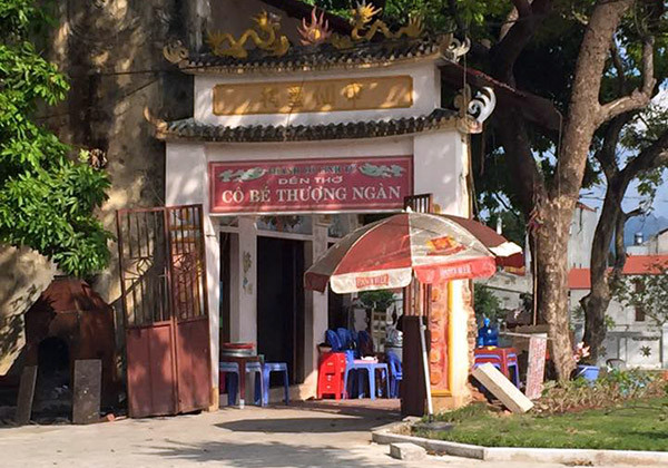 Đền Cô Bé Thượng Ngàn, nơi xảy ra vụ cướp hòm tiền. Ảnh: Duy Chiến.