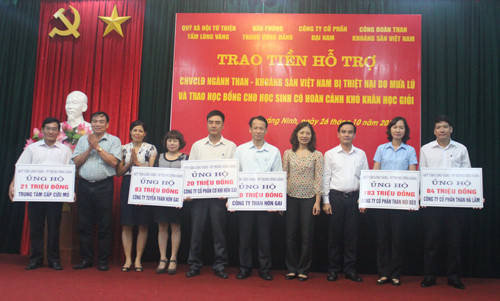 Các đơn vị nhận hỗ trợ.