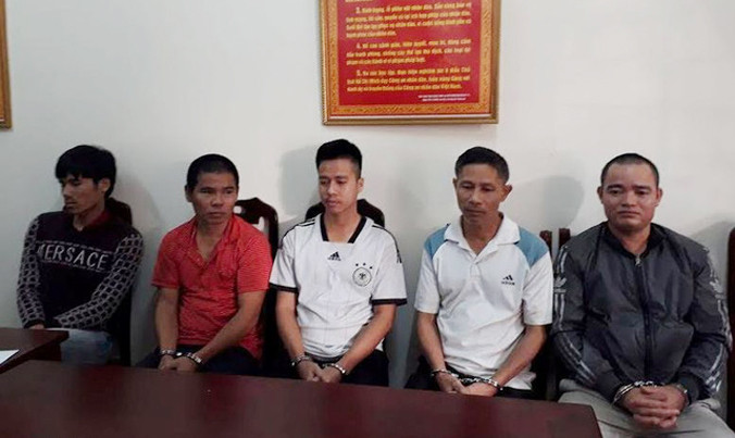 Các đối tượng tại cơ quan điều tra.