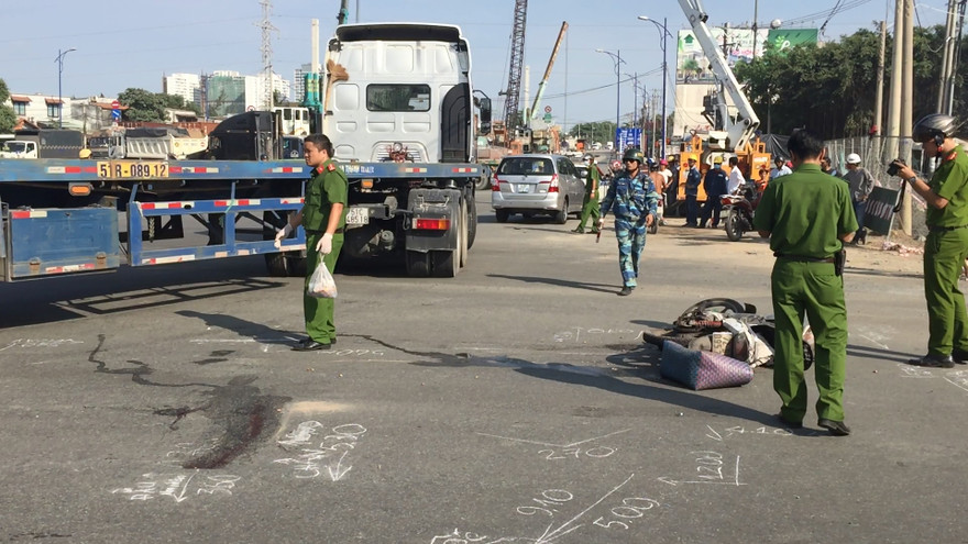 Hiện trường vụ tai nạn.