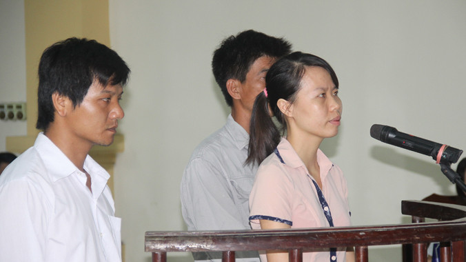 Các bị cáo tại phiên xử