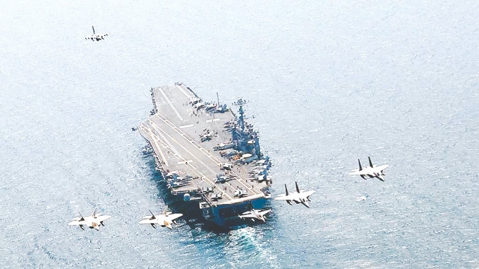 Tàu sân bay Mỹ gần đây thường xuyên hiện diện ở biển Đông. Ảnh: US Navy 