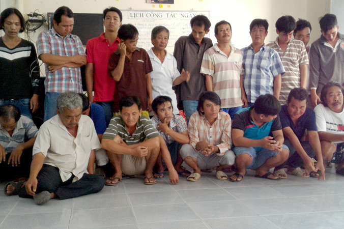 Một trong số các đối tượng tại cơ quan công an.