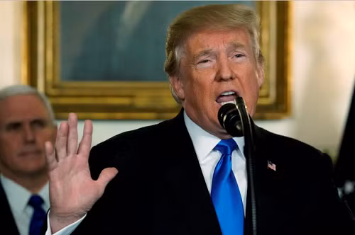 Tổng thống Mỹ Donald Trump tuyên bố Jerusalem là thủ đô của Israel hôm 6/12. Ảnh: Reuters