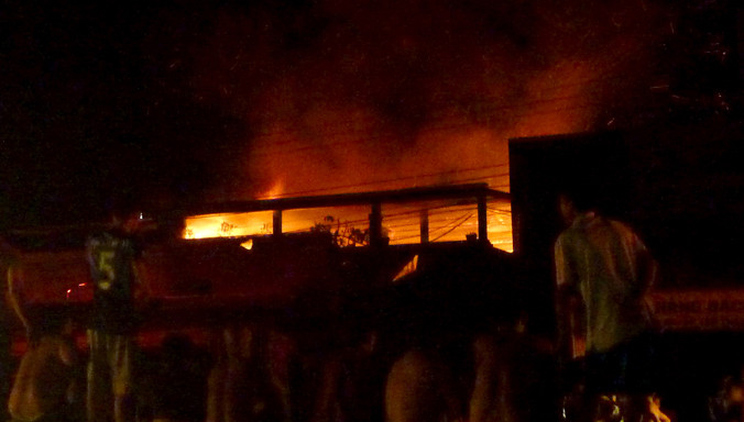 Hiện trường vụ cháy.