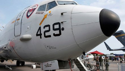 Máy bay do thám P8-Poseidon của Mỹ trong triển lãm hồi tháng 2/2014 tại Singapore.