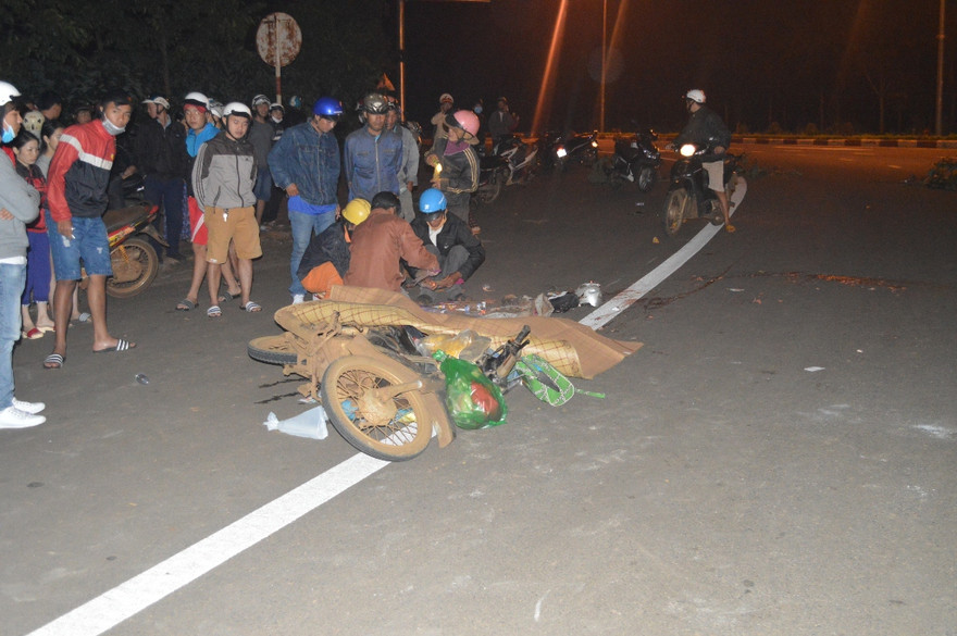 Hiện trường vụ tai nạn.