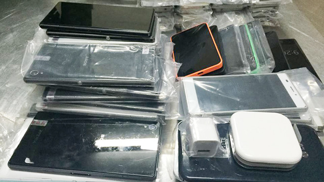 Lô điện thoại Smartphone bị cơ quan chức năng thu giữ