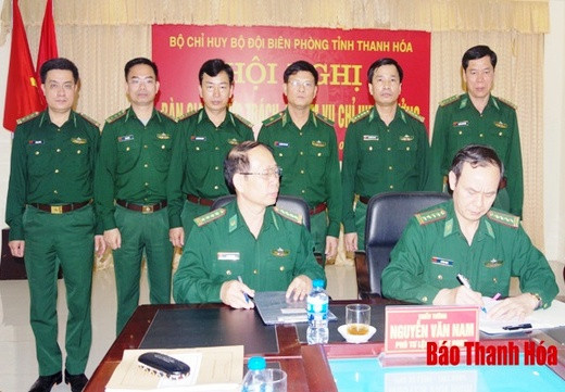 Bàn giao chức trách nhiệm vụ Chỉ huy trưởng Bộ đội Biên phòng Thanh Hóa.