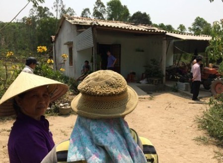 Ngôi nhà chị T., nơi xảy ra vụ tự thiêu.