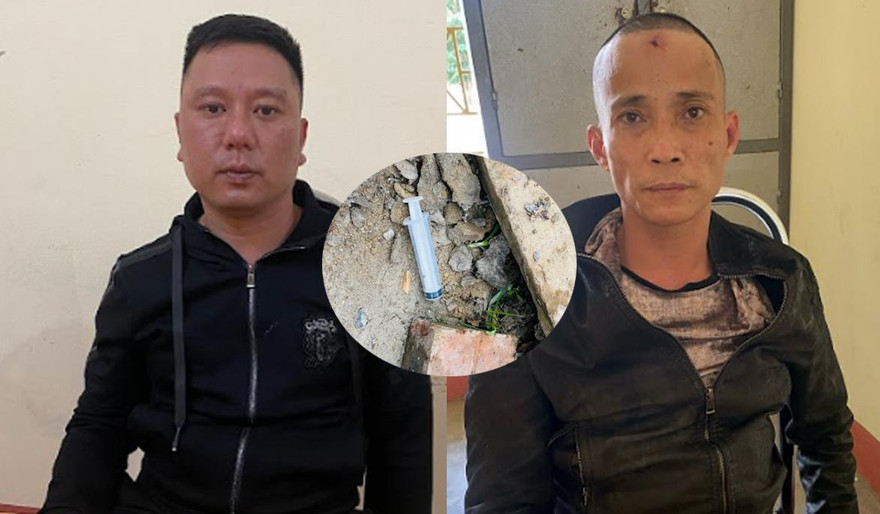 Hai đối tượng Văn Anh (trái) và Bình.