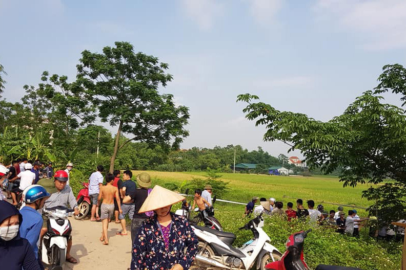 Hiện trường nơi phát hiện thi thể nạn nhân.