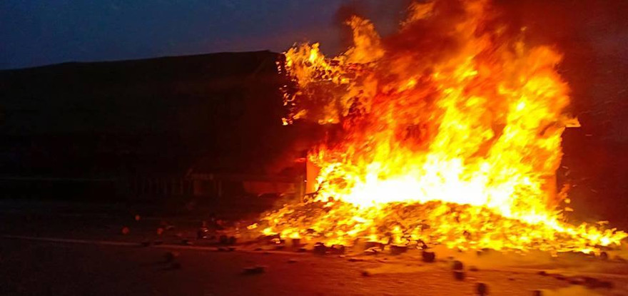 Hiện trường vụ cháy. Ảnh: Facebook