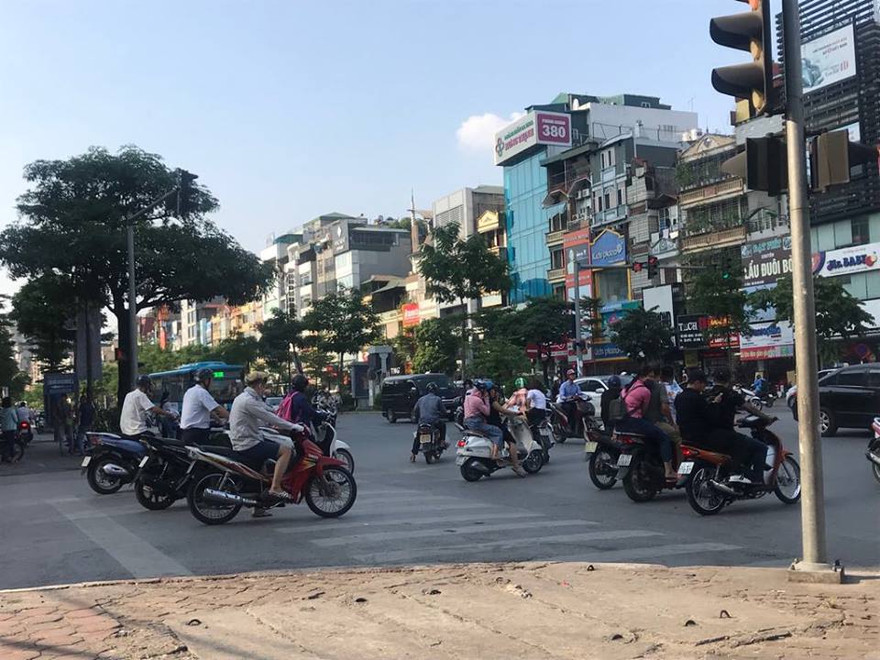 Khu vực nút giao thông nơi chị H. bị dàn cảnh lấy tài sản.