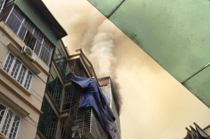 Hiện trường vụ cháy. Ảnh: Nguyên Lê.