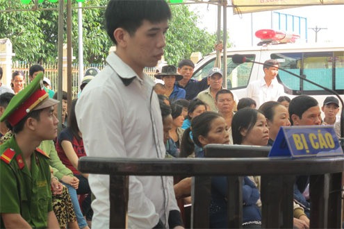 Bị cáo Nhân tại phiên tòa xét xử. Ảnh: Báo Công Lý