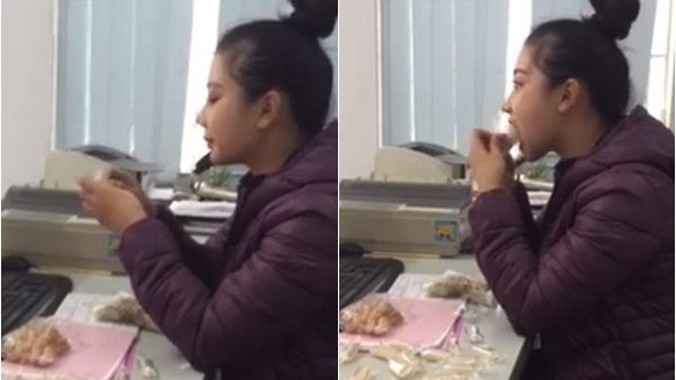 Gái xinh ‘vừa ăn vừa hát’ được đặc cách thử giọng The Voice?