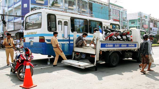 Hiện trường tai nạn.