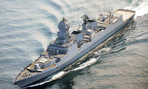 Kolkata có chiều dài 163 m, rộng 17,4 m, lượng giãn nước toàn tải 7.400 tấn. Ảnh: NDTV.