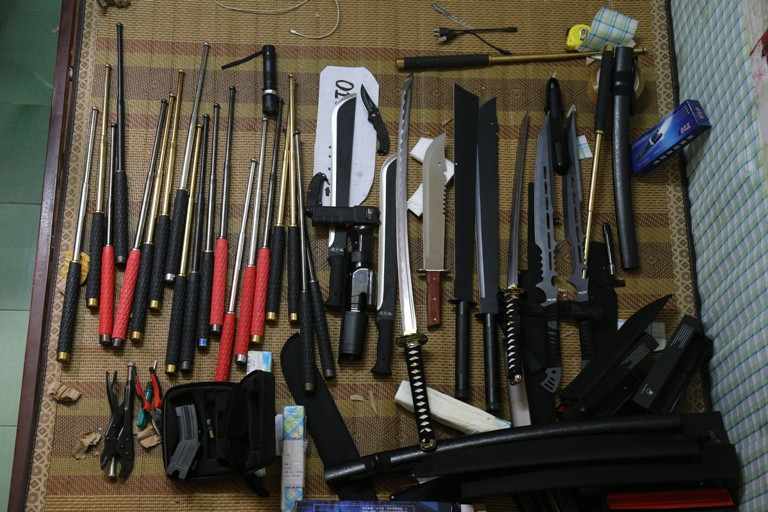 Số tang vật thu giữ. Ảnh: Công an Vĩnh Phúc.