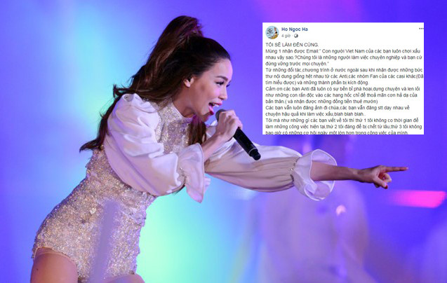 Không thể im lặng, Hồ Ngọc Hà nổi đóa tuyên bố "làm đến cùng" khi liên tục bị bôi nhọ, nói xấu.