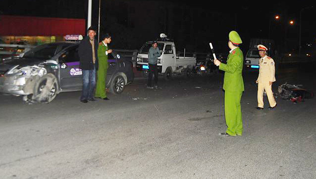 Hiện trường vụ tai nạn.