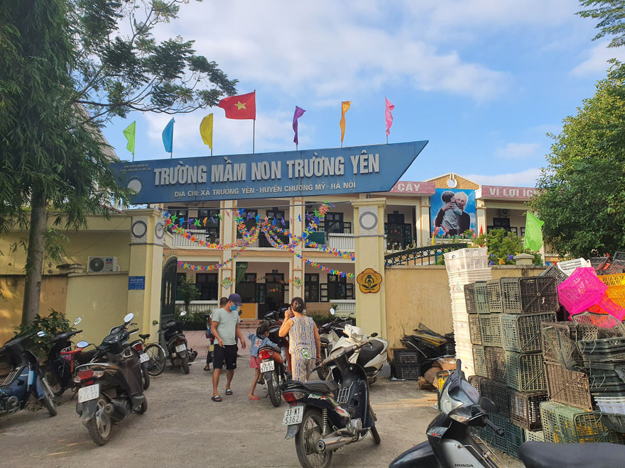 Trường mầm non Trường Yên, một trong những nơi HTX Chúc Sơn cung cấp