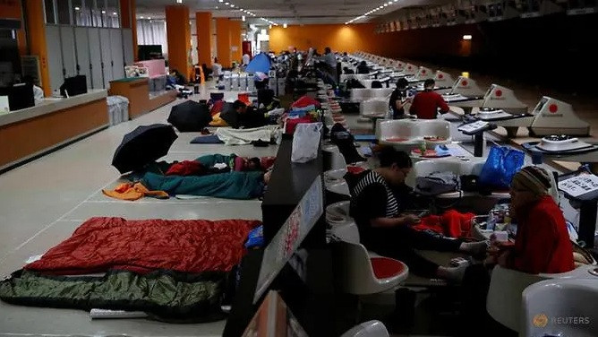 Một trung tâm sơ tán ở miền trung Nhật Bản. (Ảnh: Reuters)