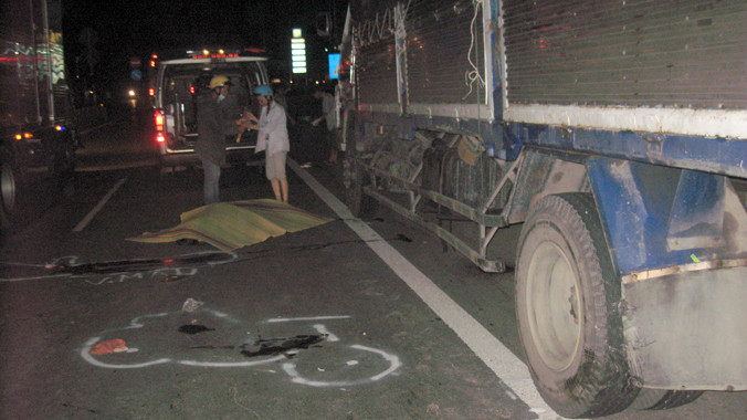 Hiện trường vụ tai nạn.