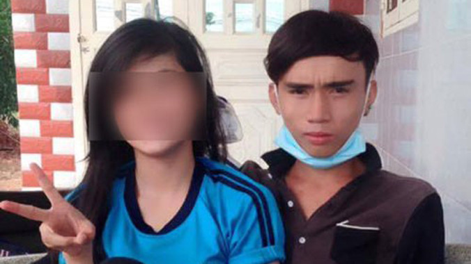 Hình ảnh của nữ sinh và bạn trai lúc còn yêu nhau.