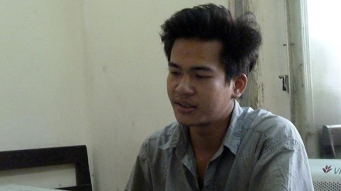 Bảo khai nhận hành vi phạm tội tại cơ quan công an. Ảnh: Thiên Long.