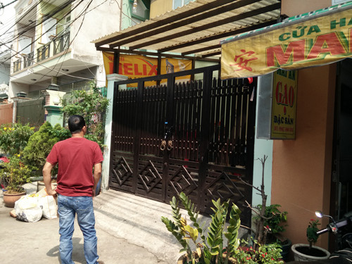 Căn nhà nơi phát hiện bao tải và thùng giấy chứa thi thể ông Lương. Ảnh: Nhật Vy